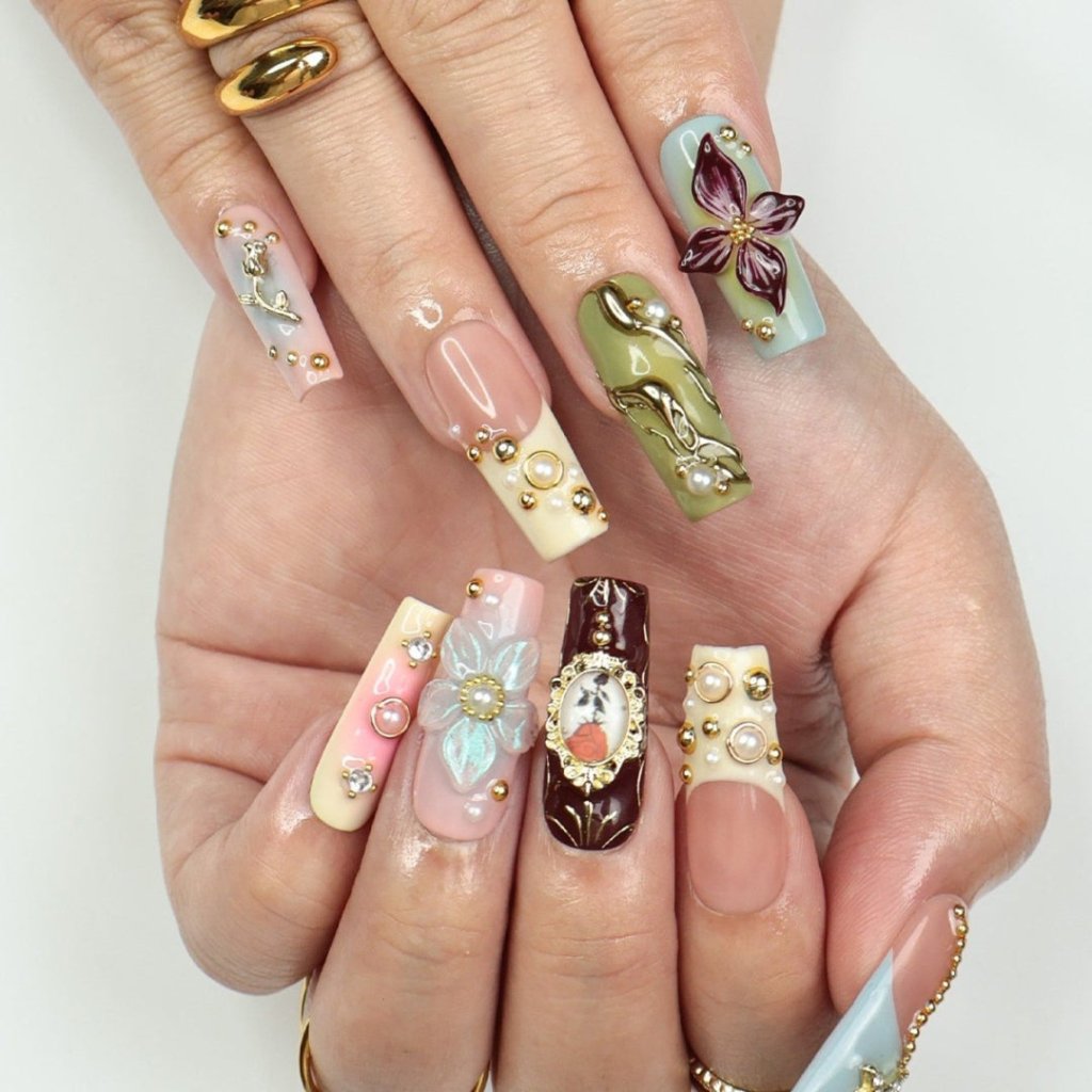 Elysian Green Handmade Reusable Press On Nails