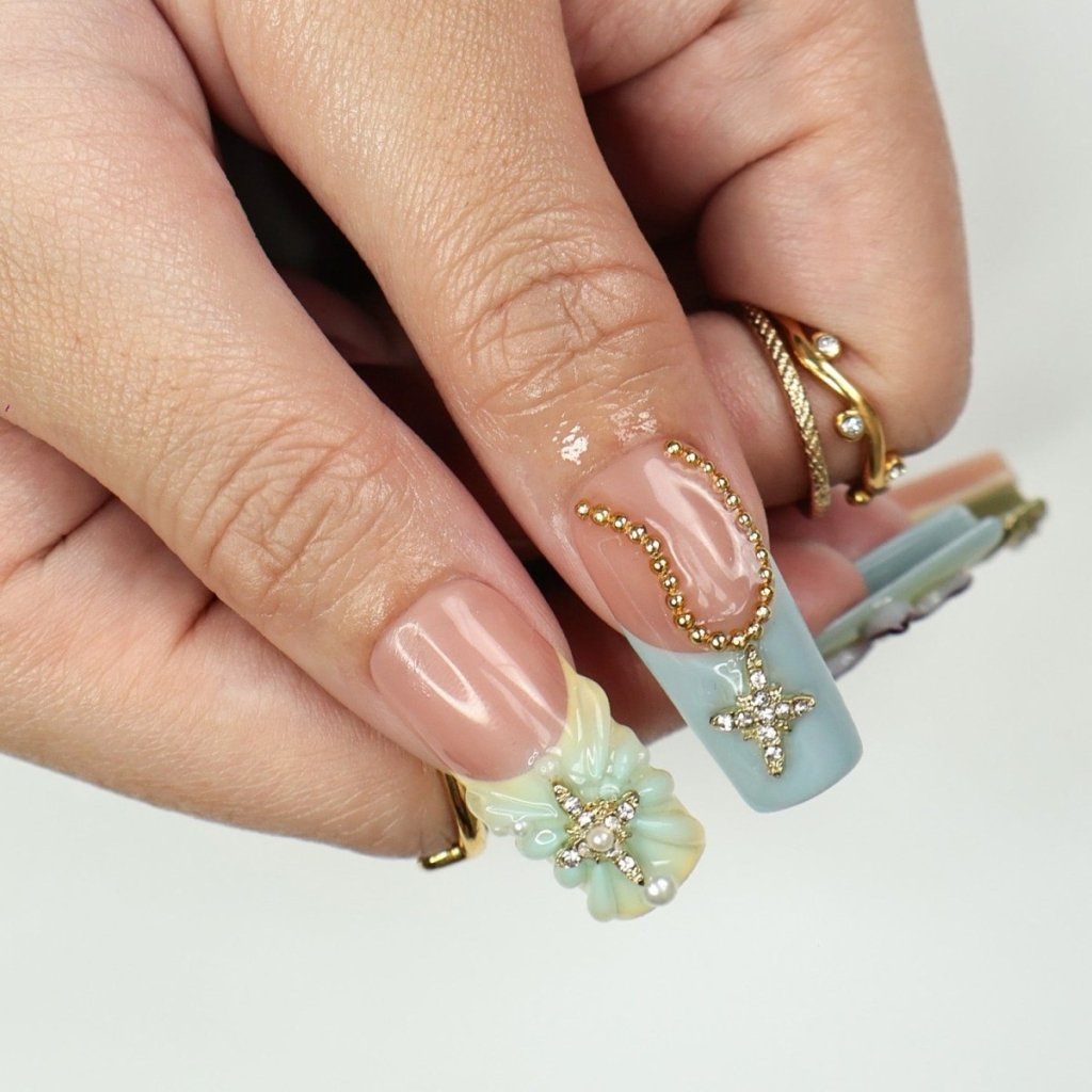 Elysian Green Handmade Reusable Press On Nails