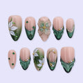 Emerald Throne Green Handmade Press On Nails