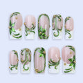 Evergleam Green Handmade Press On Nails