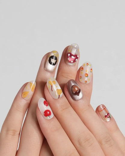 Cute Hedgehog Reusable Press On Nails