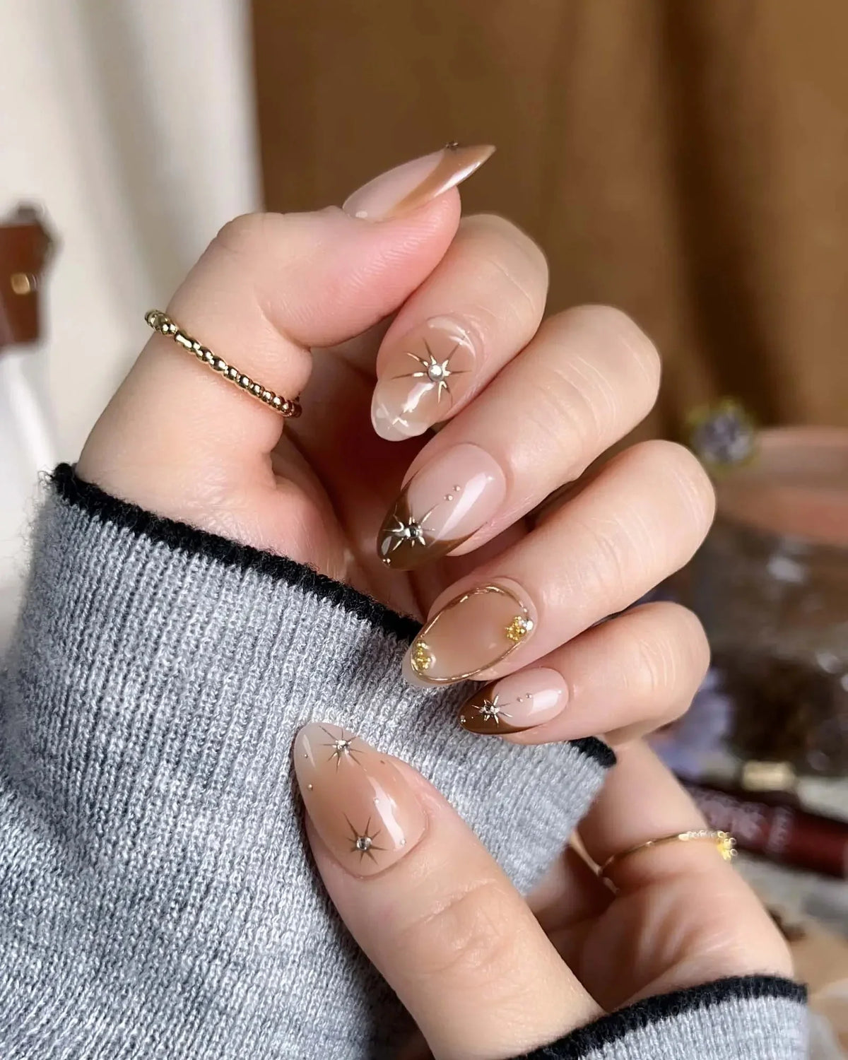 Fall makeup Reusable Press On Nails