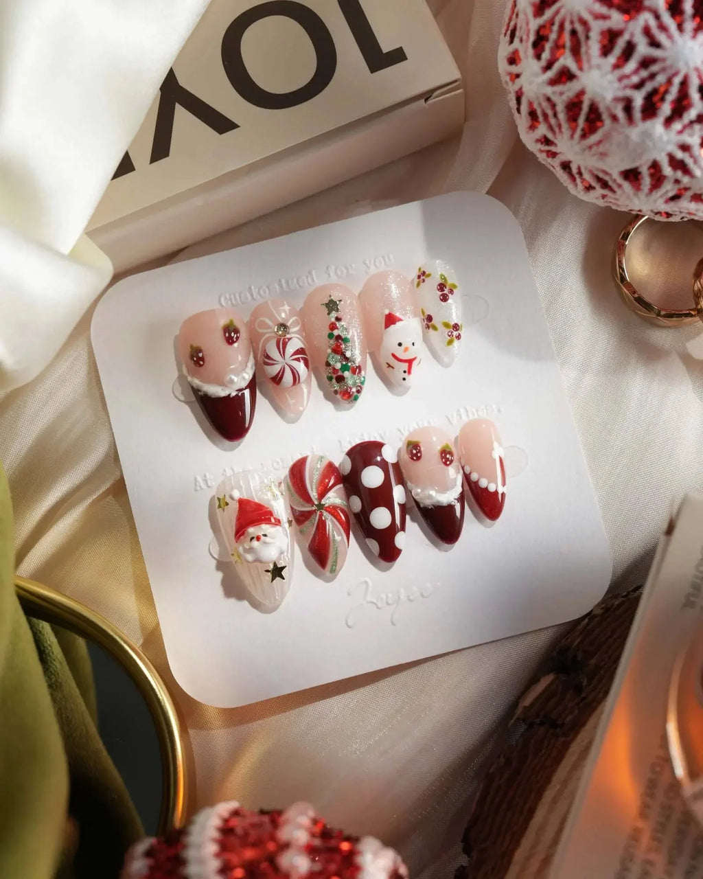 Holiday Party Reusable Press On Nails