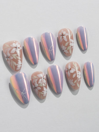 Flower Sea Reusable Press On Nails
