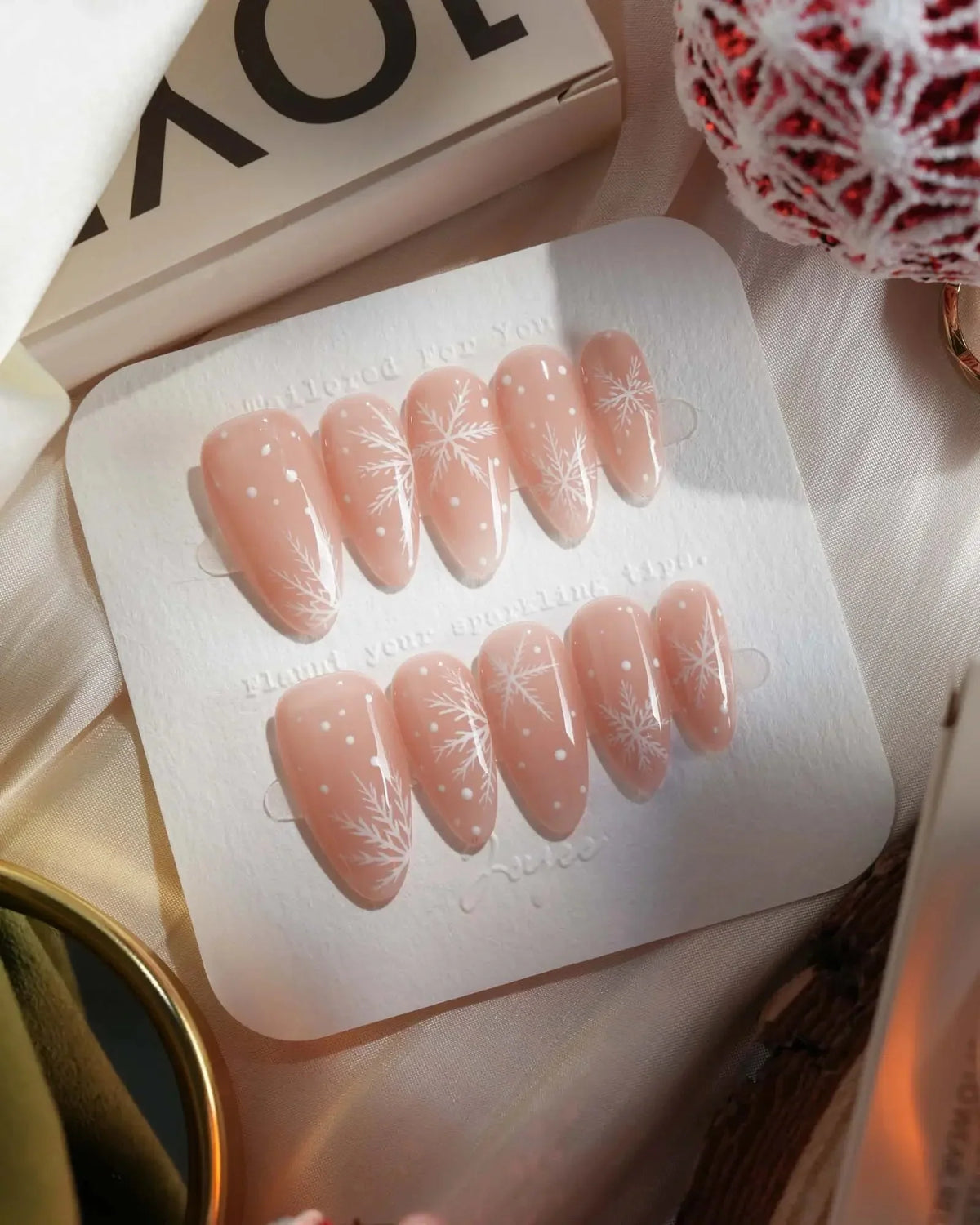 Frost Petals Reusable Press On Nails