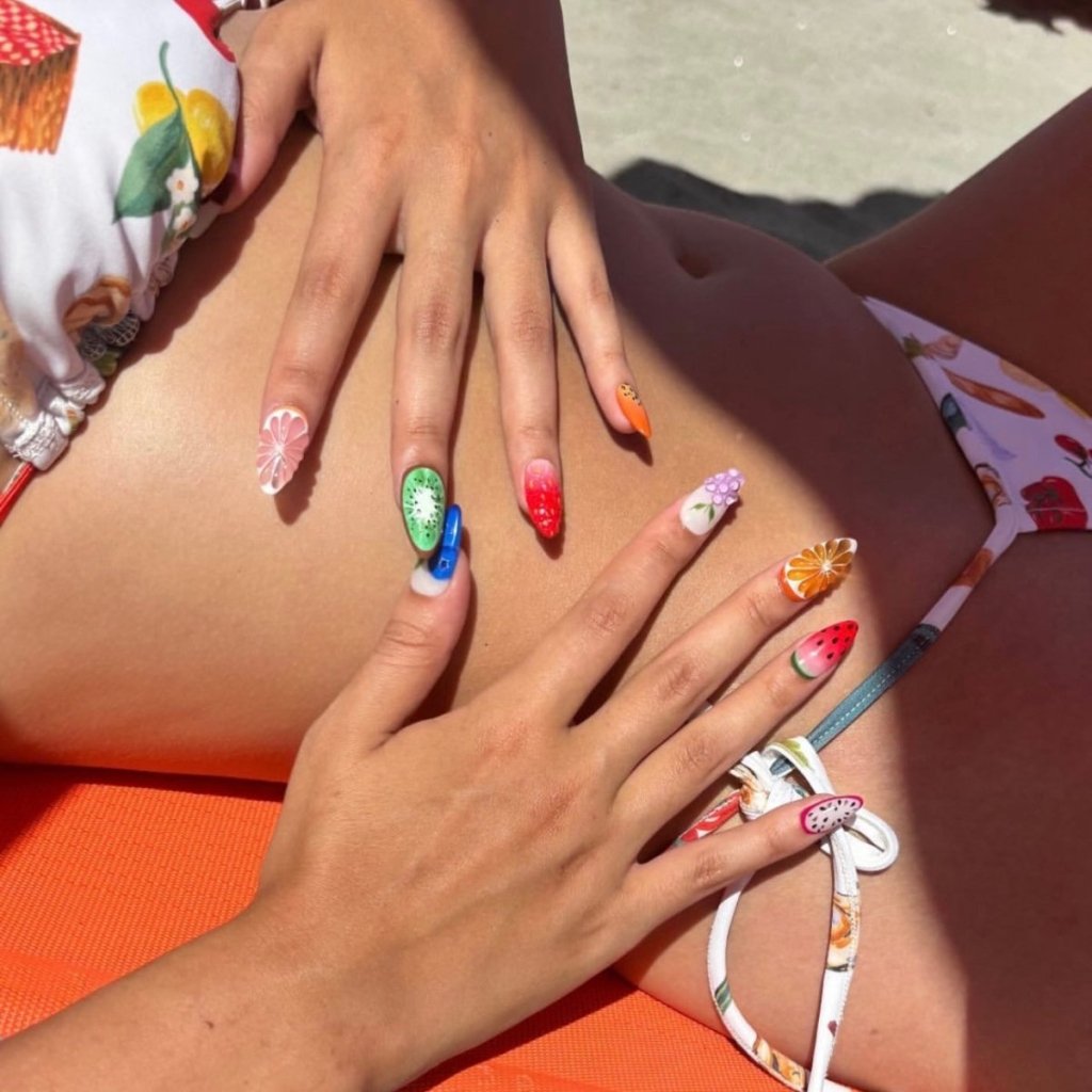 Fruit Lovers Orange Handmade Press On Nails