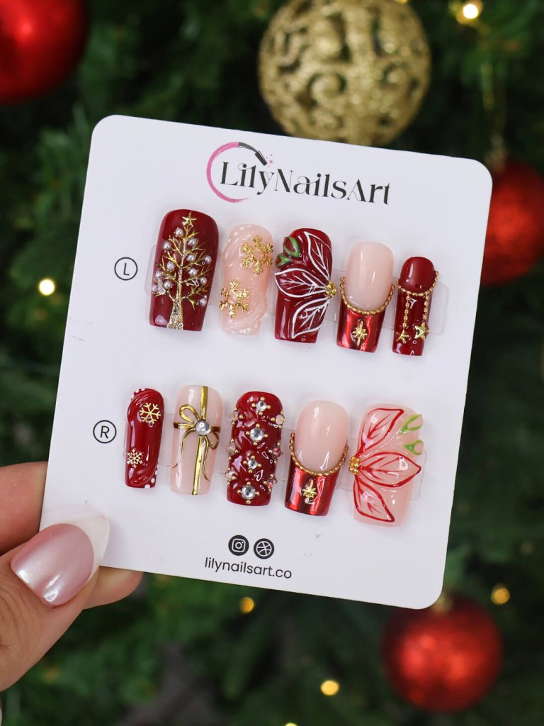Gala Rouge Red Handmade Press On Nails
