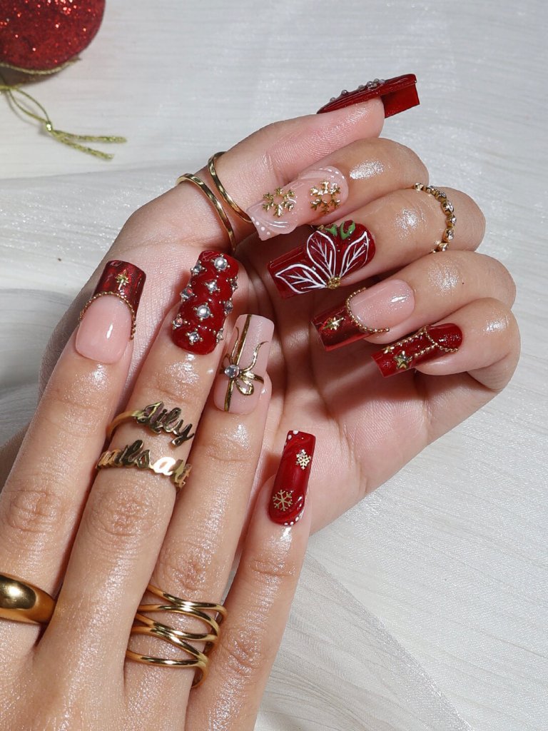 Gala Rouge Red Handmade Press On Nails