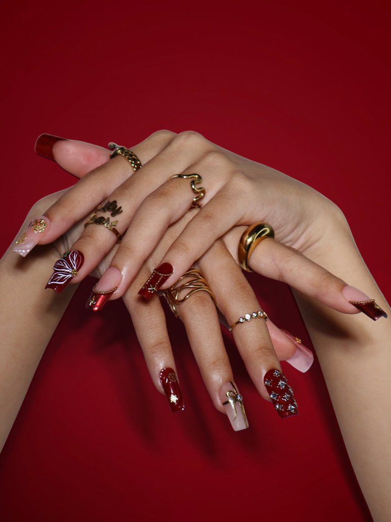 Gala Rouge Red Handmade Press On Nails
