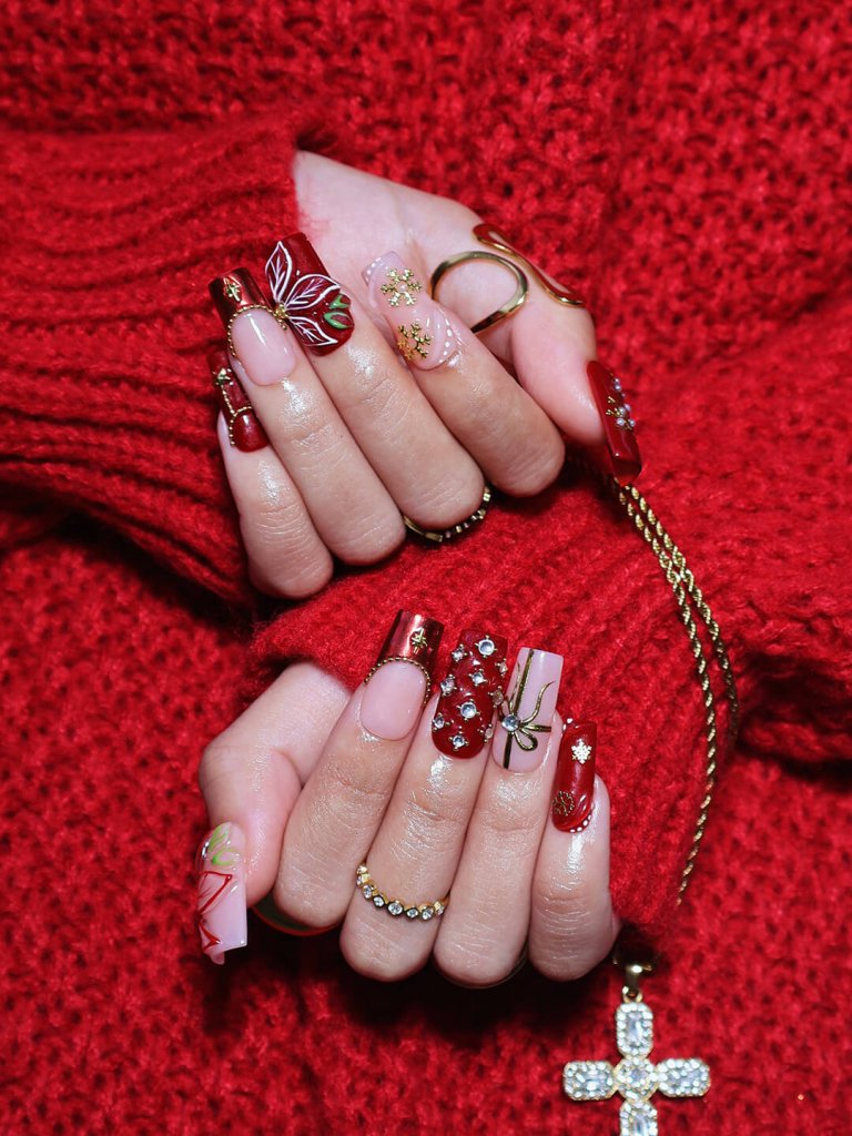 Gala Rouge Red Handmade Press On Nails