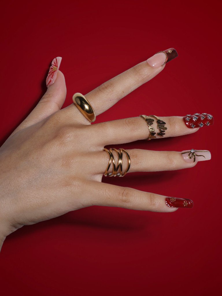Gala Rouge Red Handmade Press On Nails