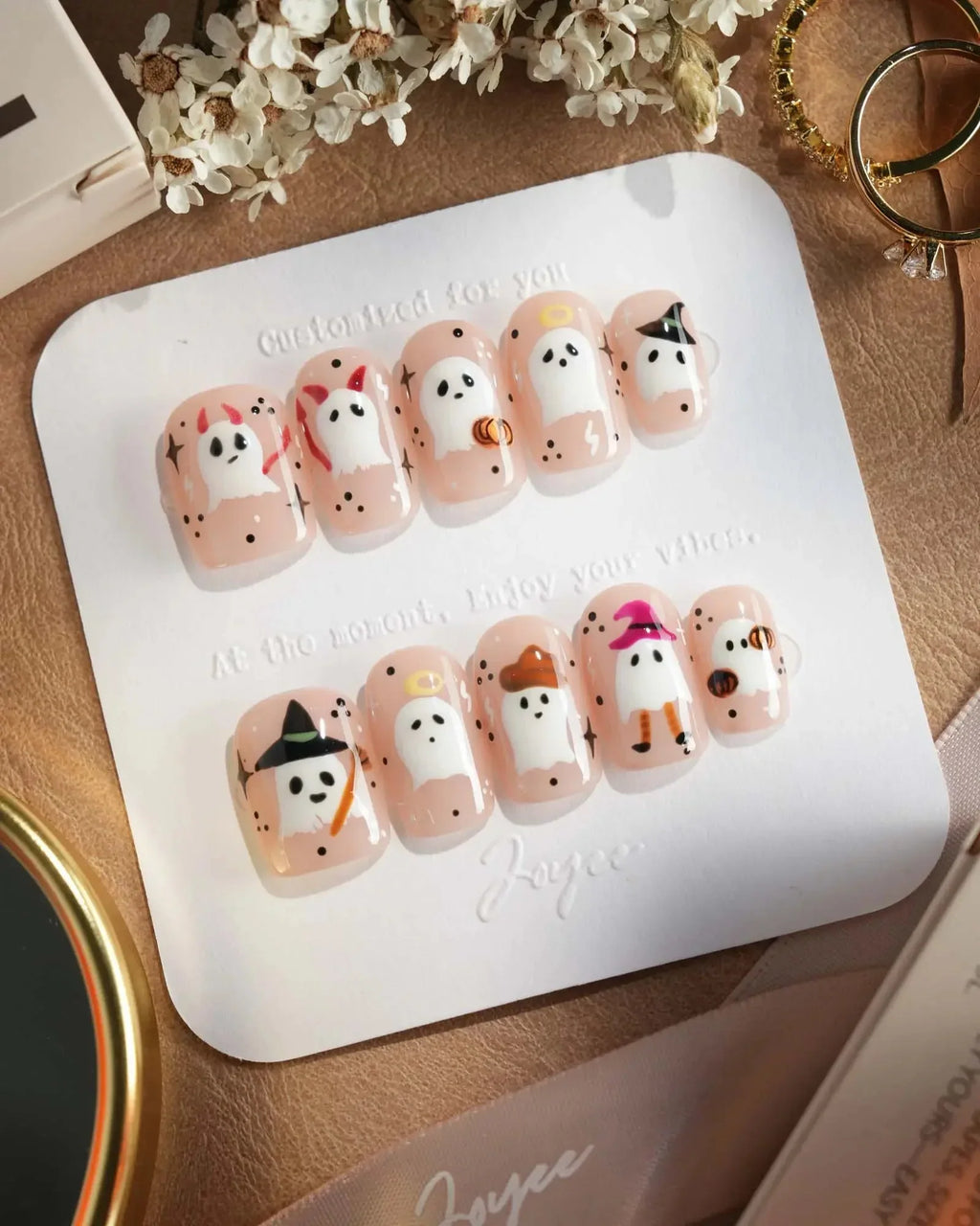 Ghostly Clan Reusable Press On Nails