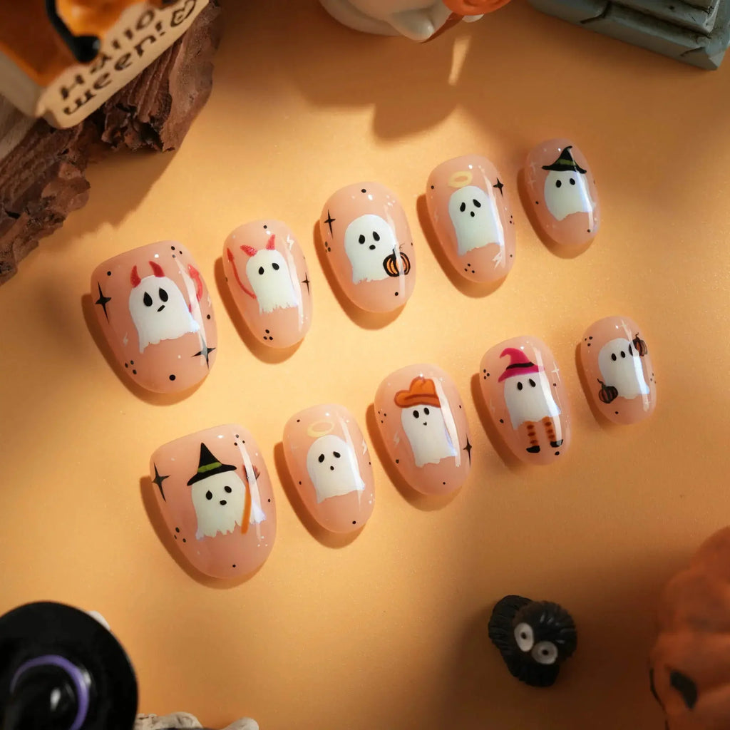 Ghostly Clan Reusable Press On Nails
