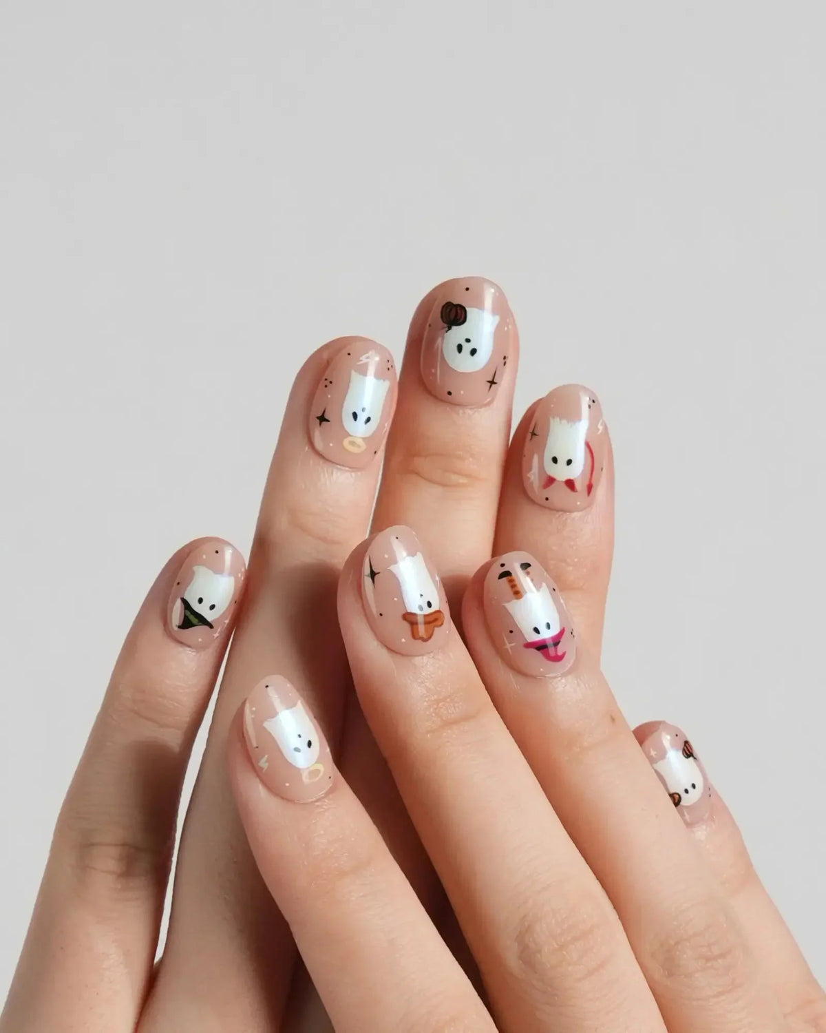 Ghostly Clan Reusable Press On Nails