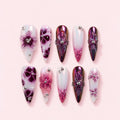 Glass Orchid Stiletto Press-On Nails