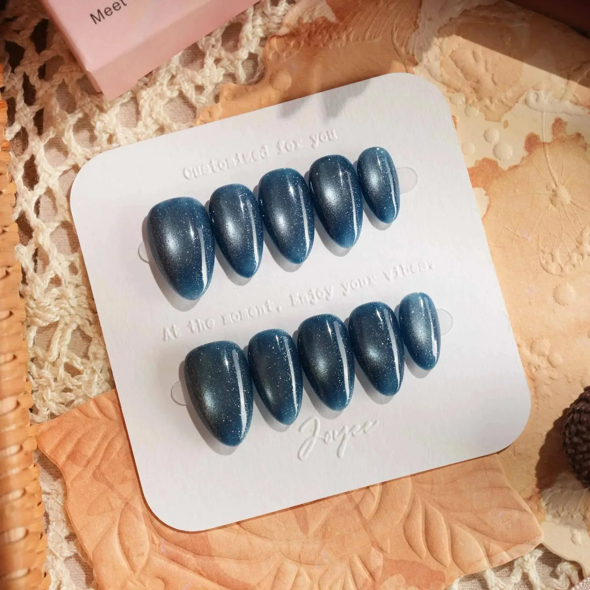 Glint Midnight Reusable Press On Nails