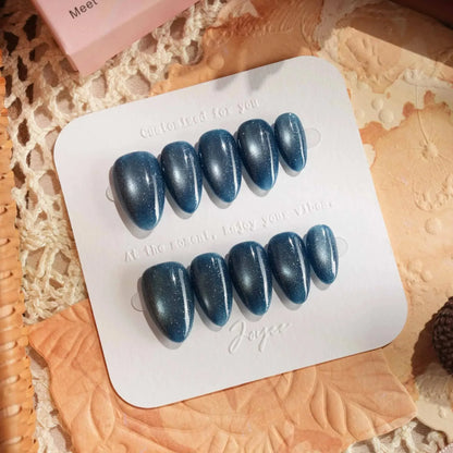 Glint Midnight Reusable Press On Nails