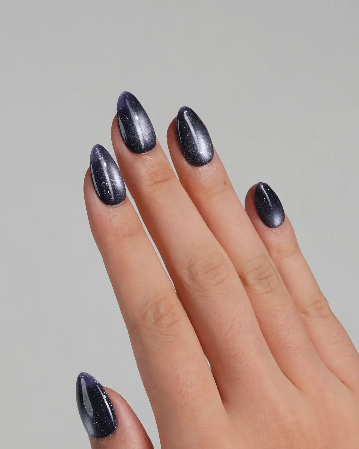 Glint Obsidian Reusable Press On Nails