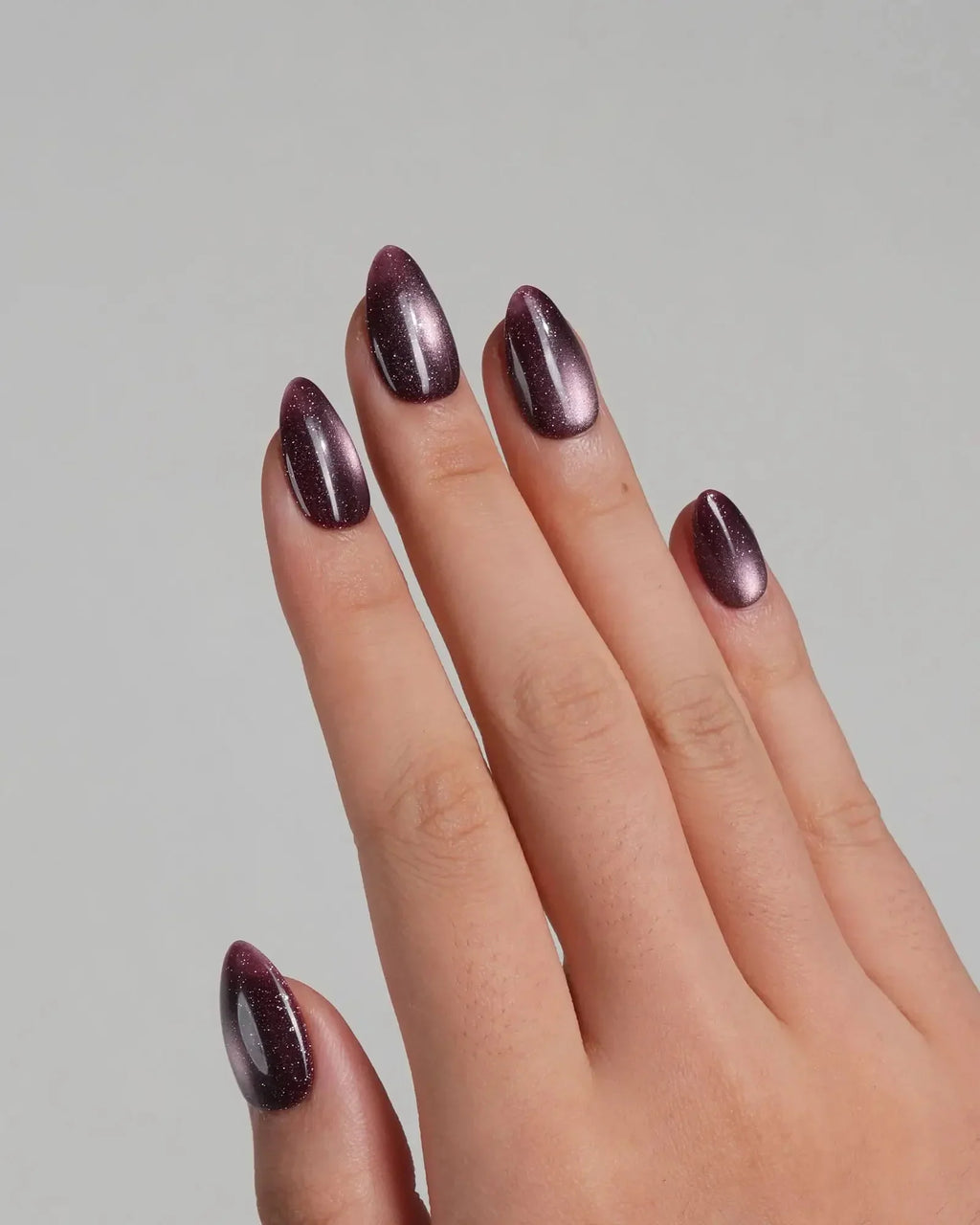 Glint Plum Reusable Press On Nails