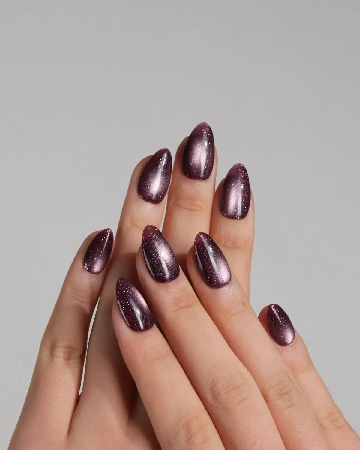 Glint Plum Reusable Press On Nails