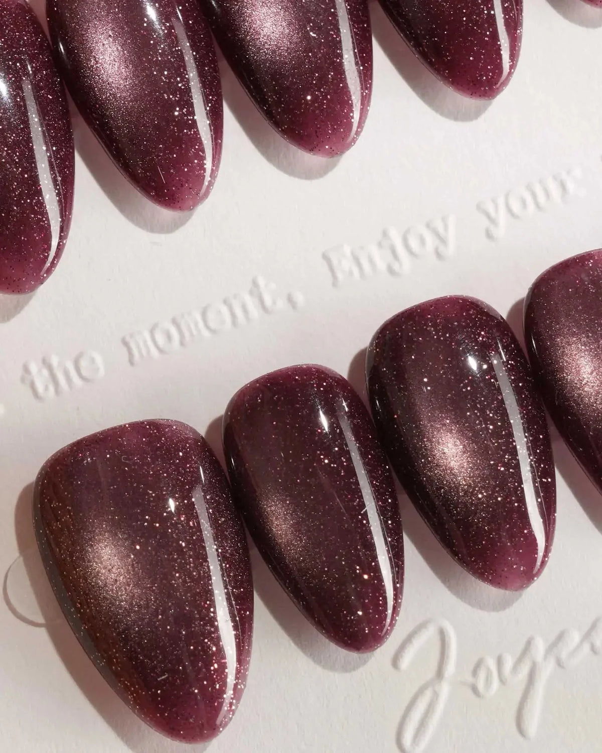Glint Plum Reusable Press On Nails