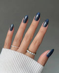 Glitter Glitz Navy Reusable Press On Nails