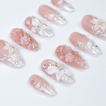 Gloriana White Handmade Press On Nails