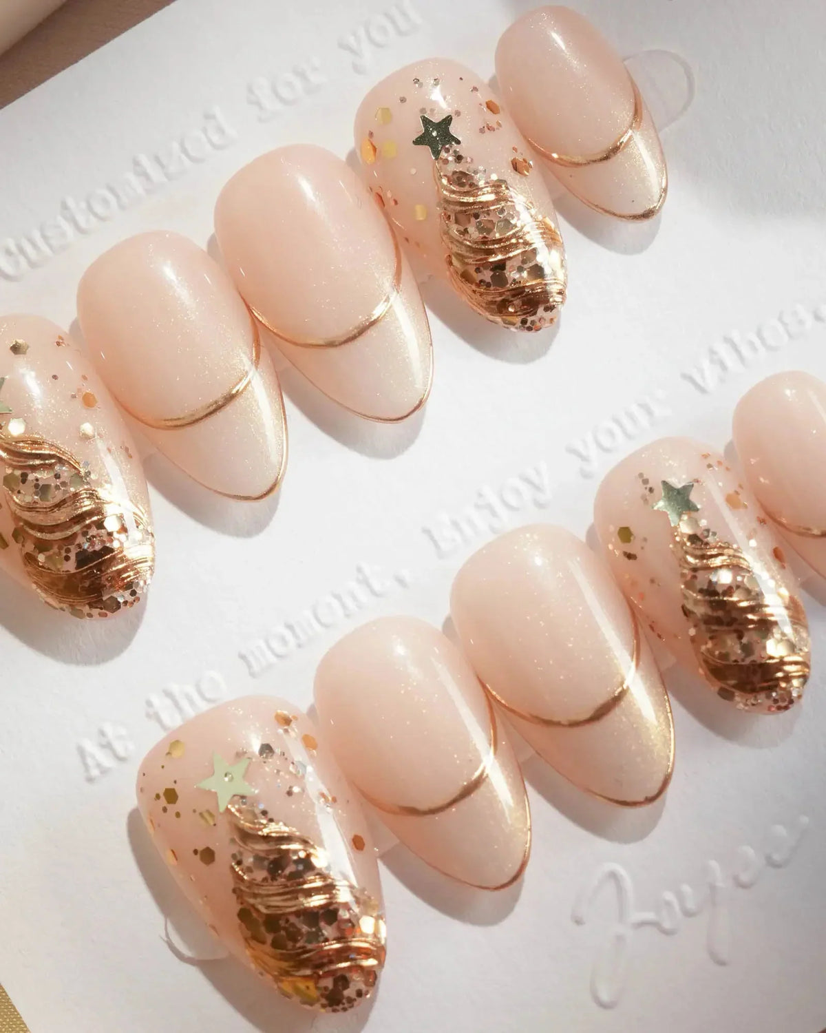 Glow as you Reusable Press On Nails