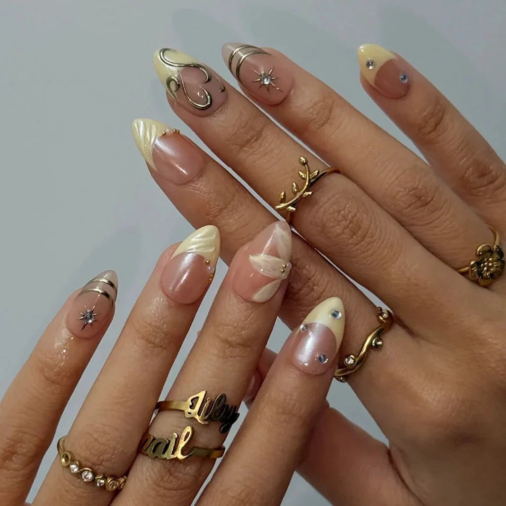 Golden Hour Yellow Handmade Press On Nails