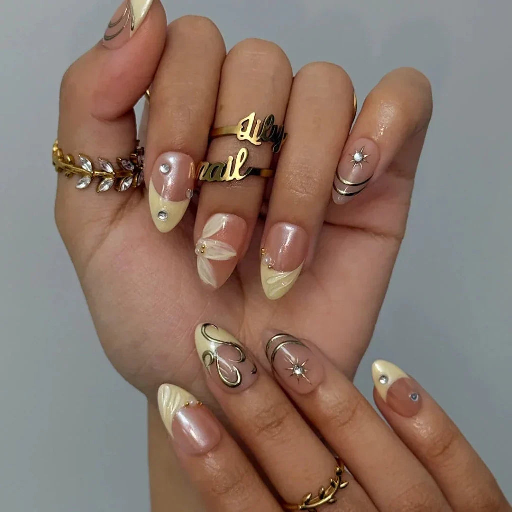 Golden Hour Yellow Handmade Press On Nails