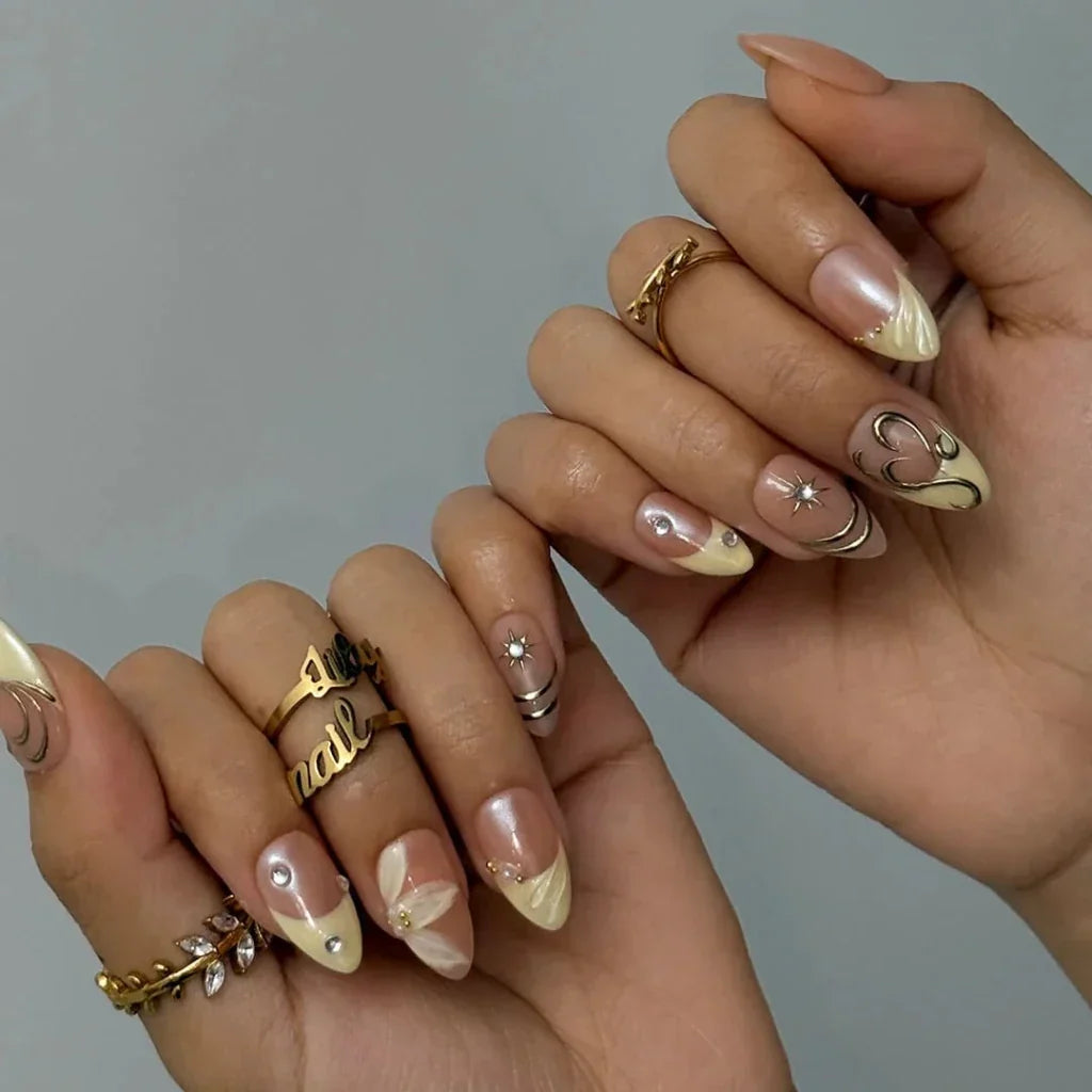Golden Hour Yellow Handmade Press On Nails