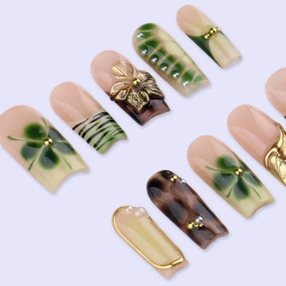 Green Reverie Handmade Reusable Press On Nails