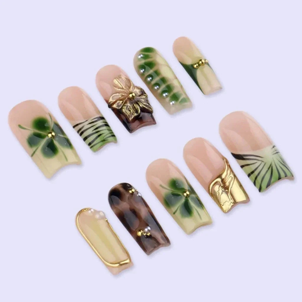 Green Reverie Handmade Reusable Press On Nails