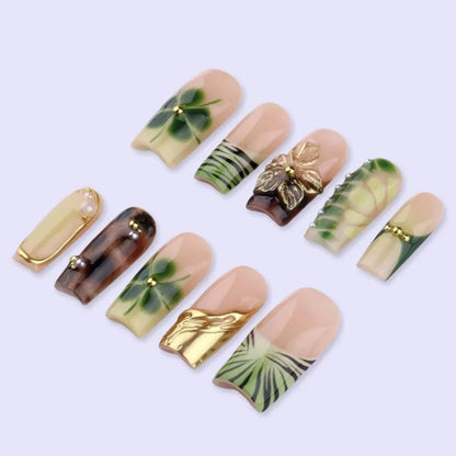 Green Reverie Handmade Reusable Press On Nails