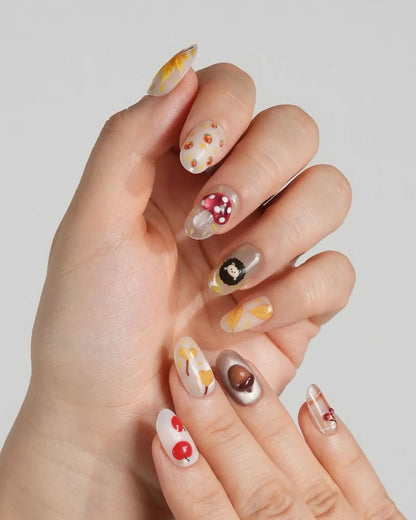 Cute Hedgehog Reusable Press On Nails