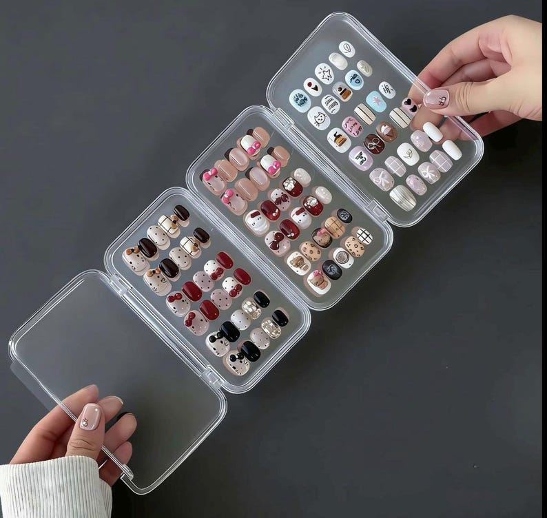 Press-On Nail Foldable Storage Box