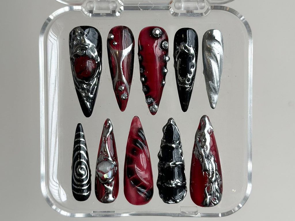 Elegant Lotus Flower Press On Nails OB23T