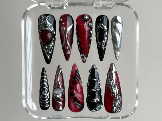 Elegant Lotus Flower Press On Nails OB23T