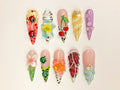 Kawaii 3D Press On Nails, Adorable 3D Nail Art, Cute Ladybug, Cherry, and Flower