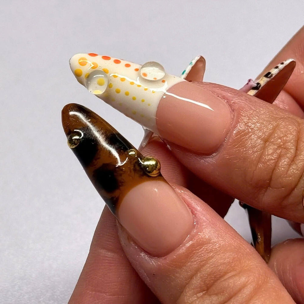 Orchard Flower Press On Nail Almond Nails, Autumn Bloom Fake Nails with French Tips, Cheetah Nails, Floral Nails, Dreamy Nails, Cherry Nails