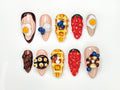 3D Kawaii Breakfast  Press On Nails | 3D Foodie Nail Art | Waffle, Strawberry & Egg Nails | Kawaii Brunch Nails | Cute Food Theme | JB897HC