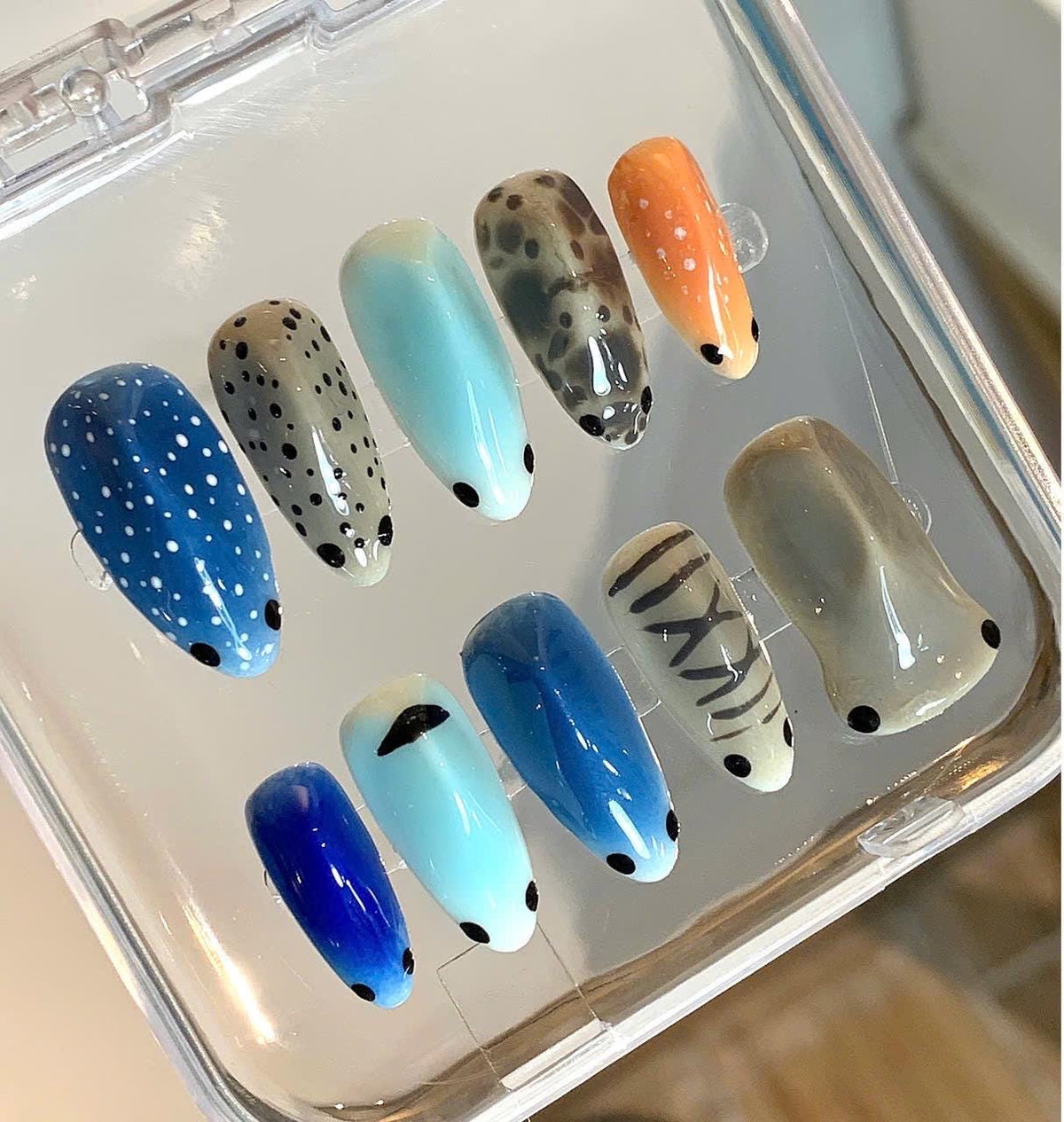 Shark Press On Nails | Ocean Animal Nail Art, Handmade