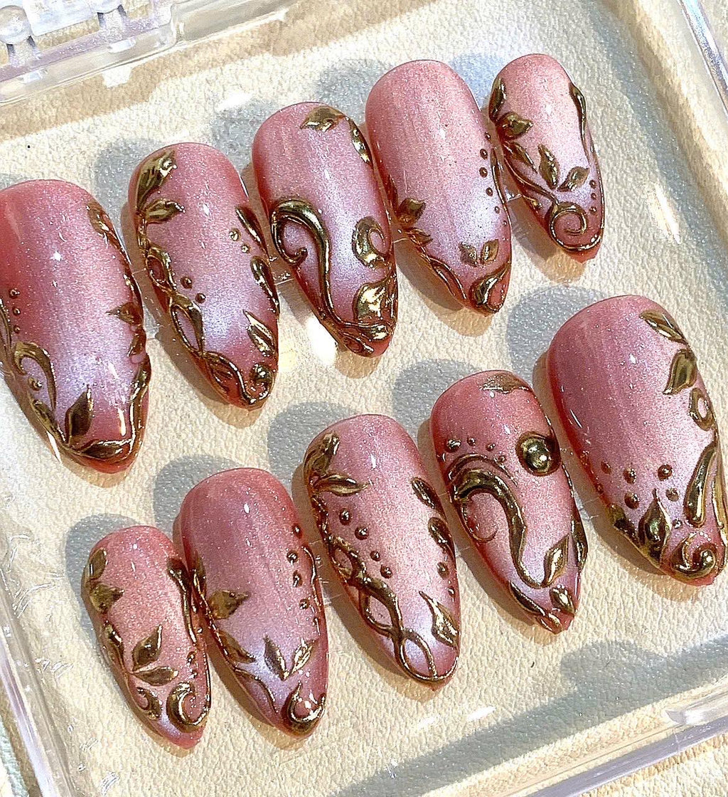Galaxy Ombre Press On Nails: Handmade Gradient Neon Fake Nail Set