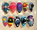 3D Galaxy Press On Nails: Handmade Cosmic Nail Art Set