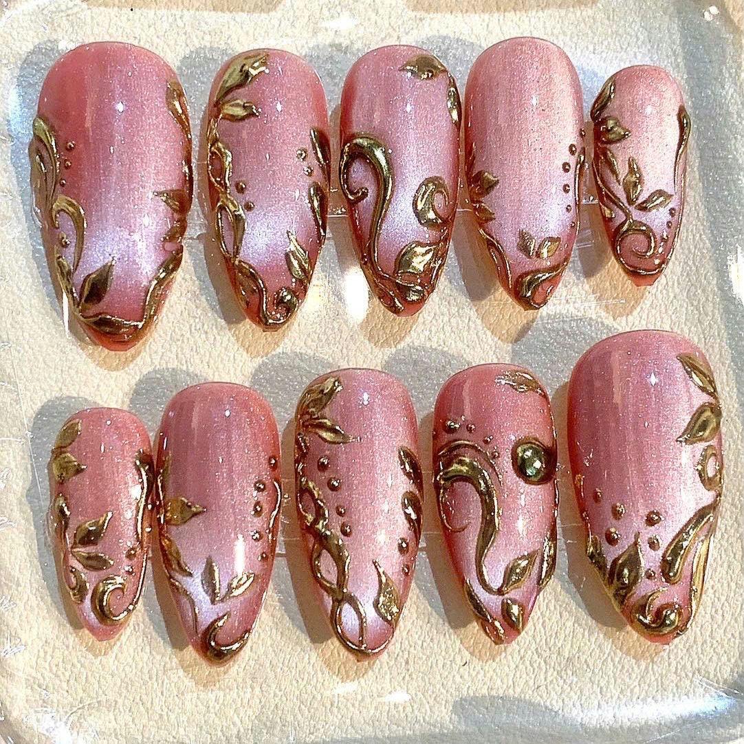 Galaxy Ombre Press On Nails: Handmade Gradient Neon Fake Nail Set