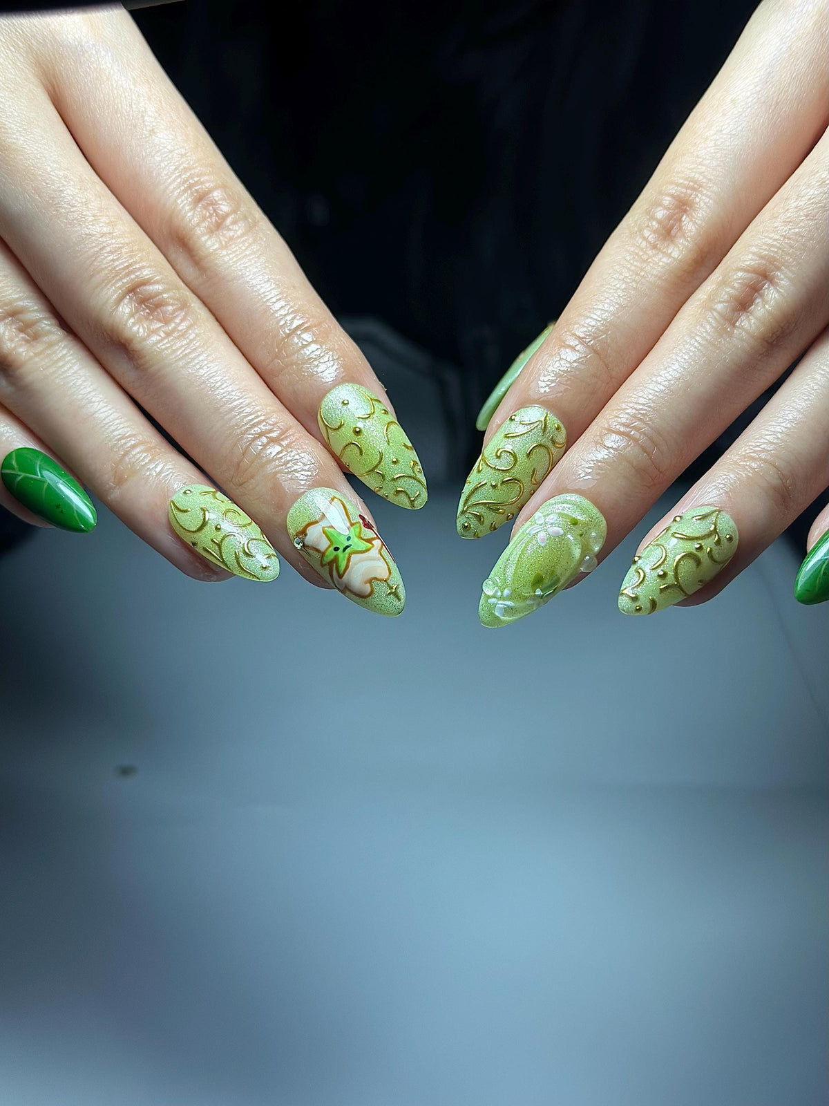Korok Forest Press On Nails | Legend of Zelda Inspired Fantasy Nail Art| JB325HC