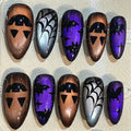 Handmade Halloween Press On Nails: Spooky Bats, Spiderwebs & Jack O' Lanterns