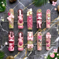 Kawaii Pink Monster Press On Nails | Y2K Harajuku Long Square Nails | 3D Bow & Choco Drip Nails | Handmade Fake Nails | Creepy Cute Nails