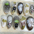 Totoro Press On Nails: Anime Forest Spirit, Handmade Nail Set