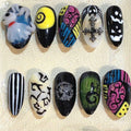 Nightmare Before Christmas Press On Nails: Spooky Handmade Gothic Nail Art
